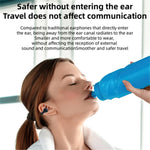 FK8 Bone Conduction Bluetooth-compatible Earphones Ear Clip Headphones with Digital Display Charging Case