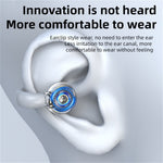 FK8 Bone Conduction Bluetooth-compatible Earphones Ear Clip Headphones with Digital Display Charging Case
