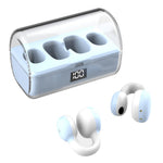FK8 Bone Conduction Bluetooth-compatible Earphones Ear Clip Headphones with Digital Display Charging Case