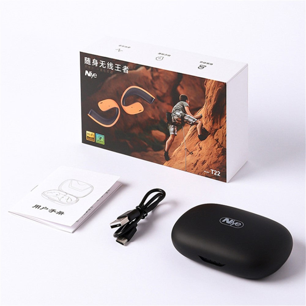 T22 Open Ear TWS Bone Conduction Wireless Headphones Music Sports Bluetooth-compatible Earphone with Mic
