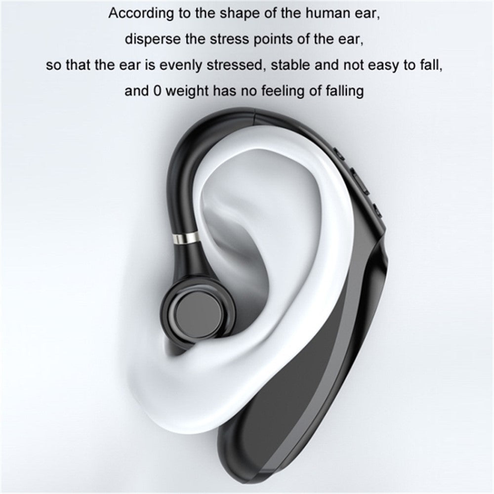 Q12 90mAh batteri enkeltøre trådløst Bluetooth-kompatibelt ørekrog-headset Forretning Sport Musikopkald høretelefon
