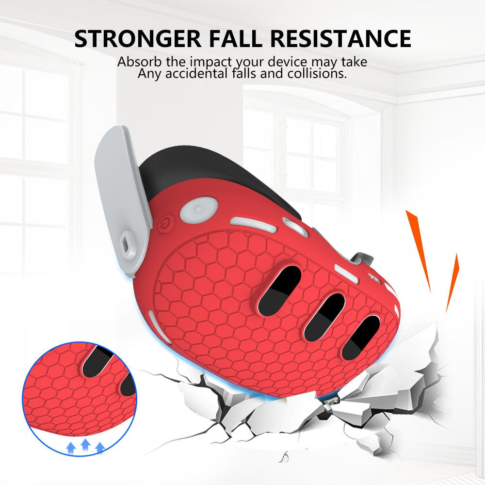 For Meta Quest 3 Protective Case VR Headset Anti-slip Anti-drop Silicone Cover