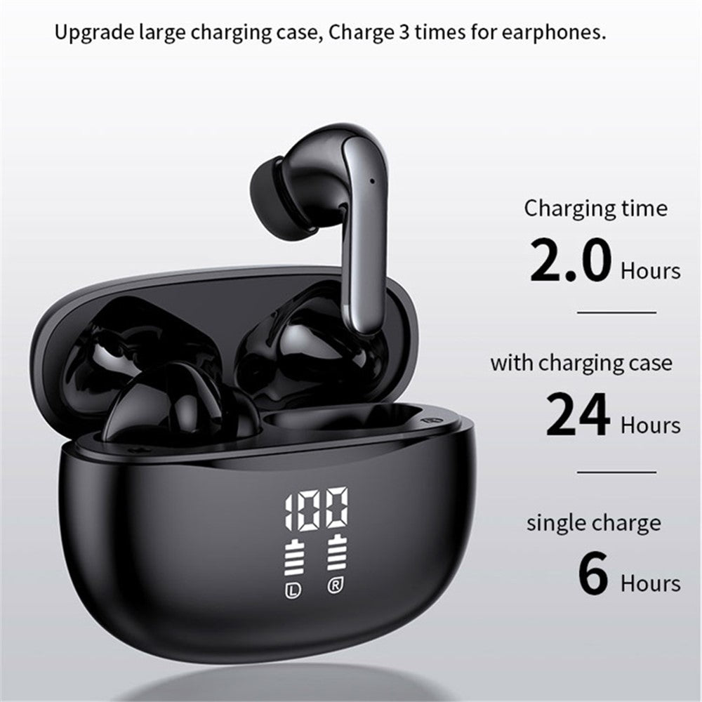 S52 TWS Earphones Stereo Sound Bluetooth-compatible 5.3 Semi-in-ear Wireless Headphones