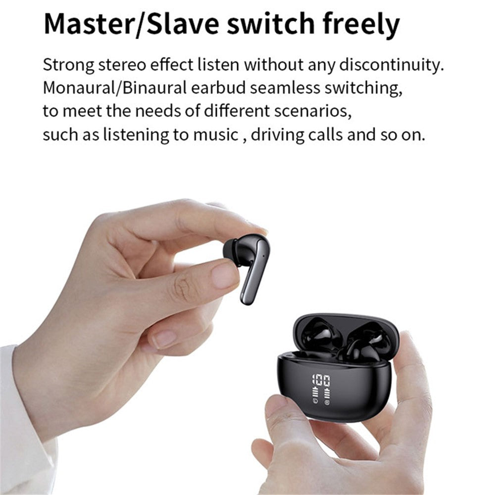 S52 TWS Earphones Stereo Sound Bluetooth-compatible 5.3 Semi-in-ear Wireless Headphones