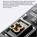 S52 TWS Earphones Stereo Sound Bluetooth-compatible 5.3 Semi-in-ear Wireless Headphones