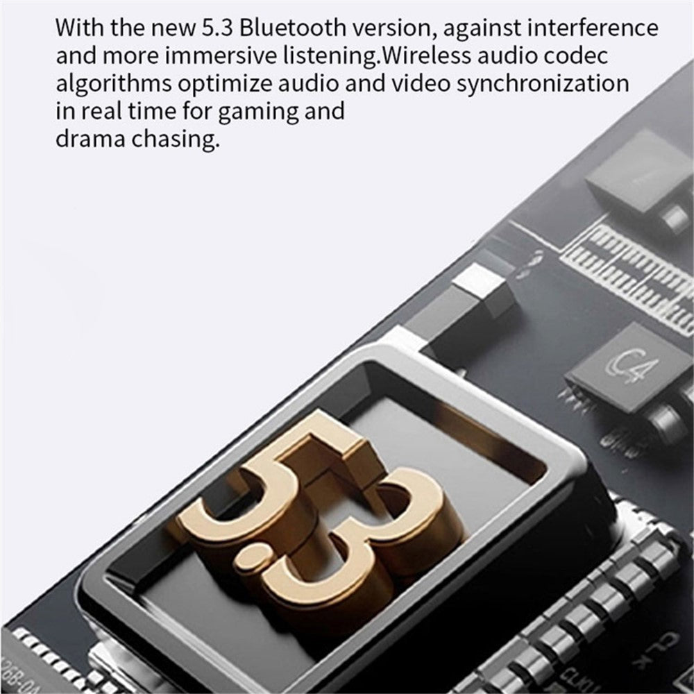 S52 TWS Earphones Stereo Sound Bluetooth-compatible 5.3 Semi-in-ear Wireless Headphones