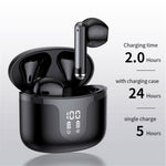 S47 TWS Earphones Bluetooth-compatible 5.3 Wireless Earbuds with Digital Display Charging Case