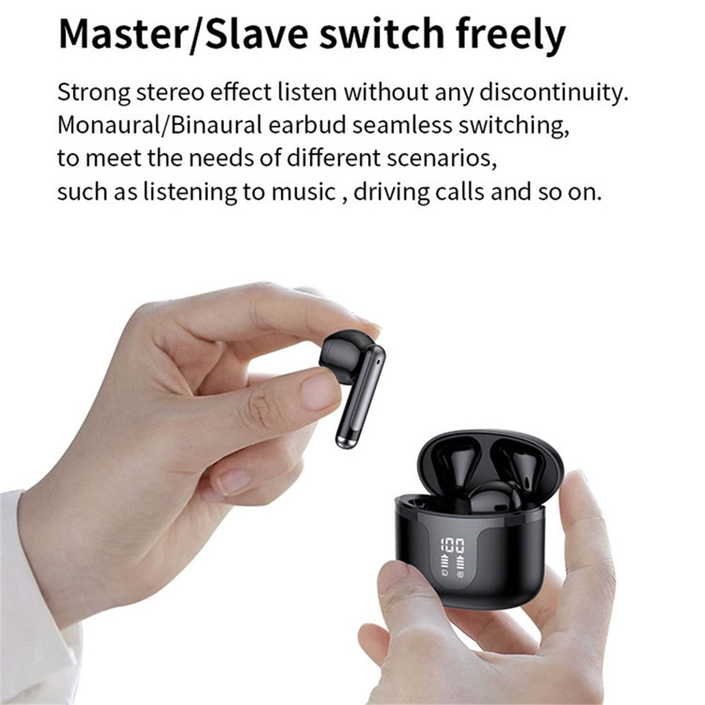 S47 TWS Earphones Bluetooth-compatible 5.3 Wireless Earbuds with Digital Display Charging Case