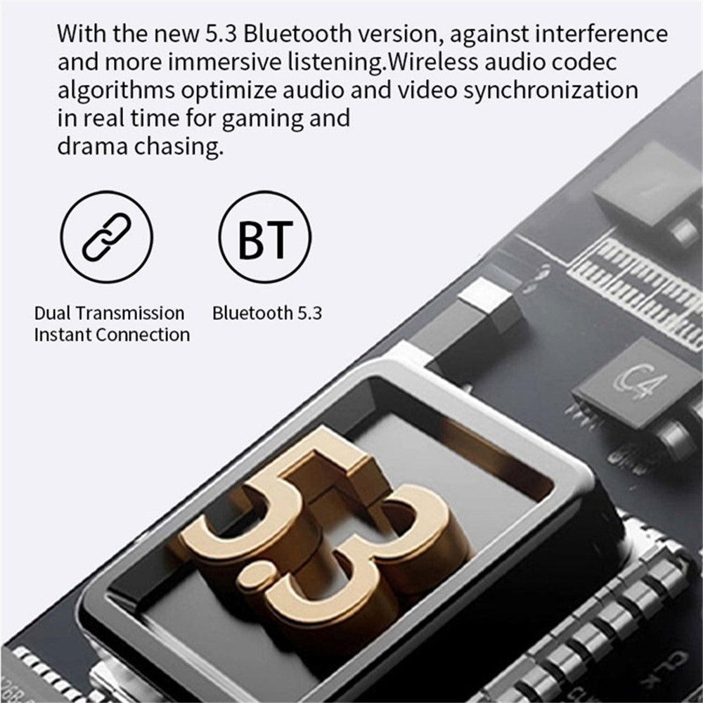 S47 TWS Earphones Bluetooth-compatible 5.3 Wireless Earbuds with Digital Display Charging Case