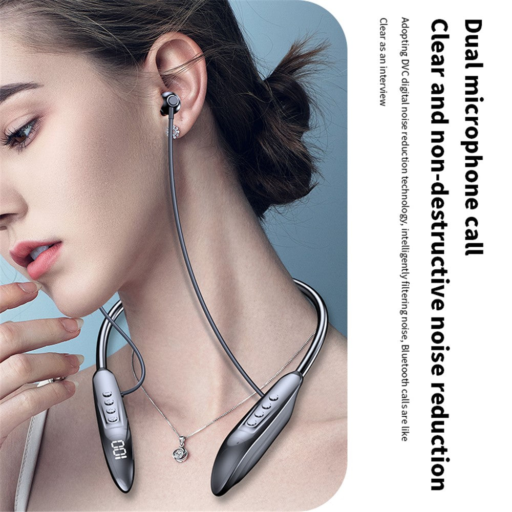 M518P trådlösa hörlurar med nackband, Bluetooth-kompatibla 5.3, magnetiska sporthörlurar