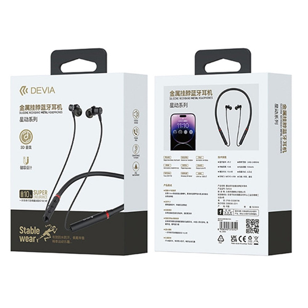 DEVIA Kintone Series Neckband Sport Wireless Earphone Metal Magnetic Bluetooth-compatible Headphone