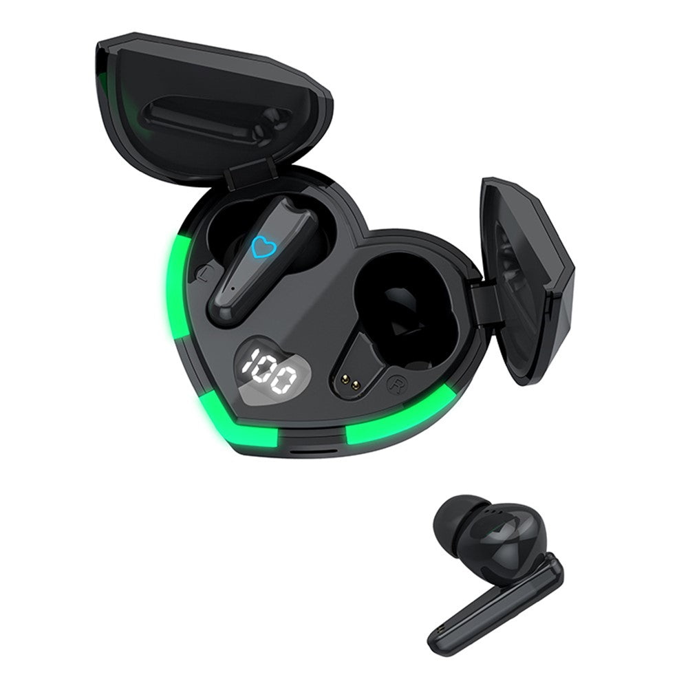 i6S Digital Display Bluetooth-compatible 5.3 TWS Earphones + Heart Shape Charging Case