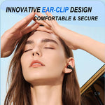 JX80 TWS Bluetooth-compatible 5.3 Ear Clip Earphone Wireless Stereo Music Headset