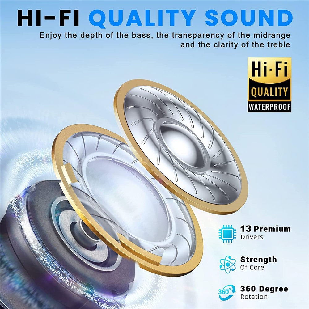 JX80 TWS Bluetooth-compatible 5.3 Ear Clip Earphone Wireless Stereo Music Headset