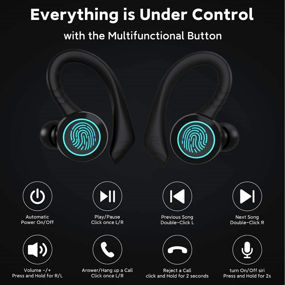 BE1033 Bluetooth-compatible Sports Earbuds IPX7 Waterproof HiFi Stereo Sound Earhook Wireless Earbuds