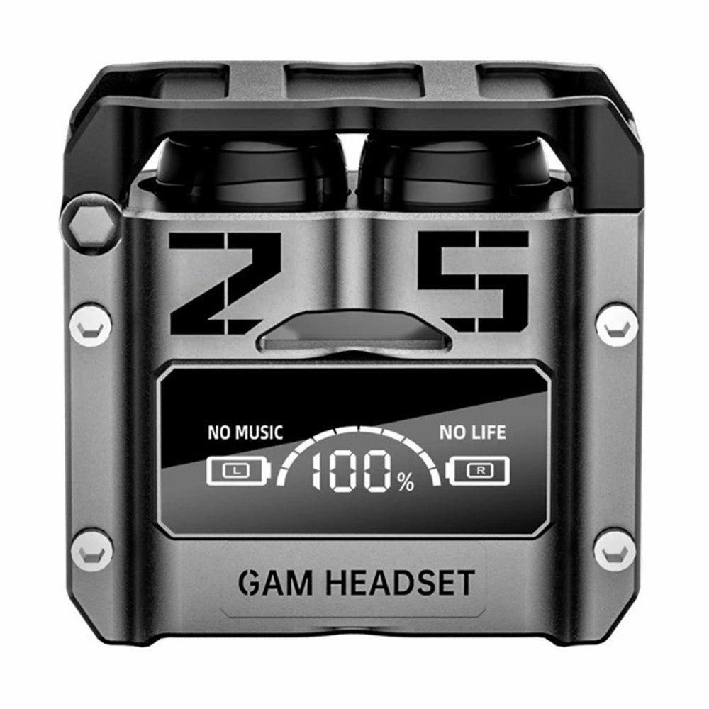 M25 Mecha Design Bluetooth-compatible Earphone Digital Display TWS Gaming Wireless In-ear Headset