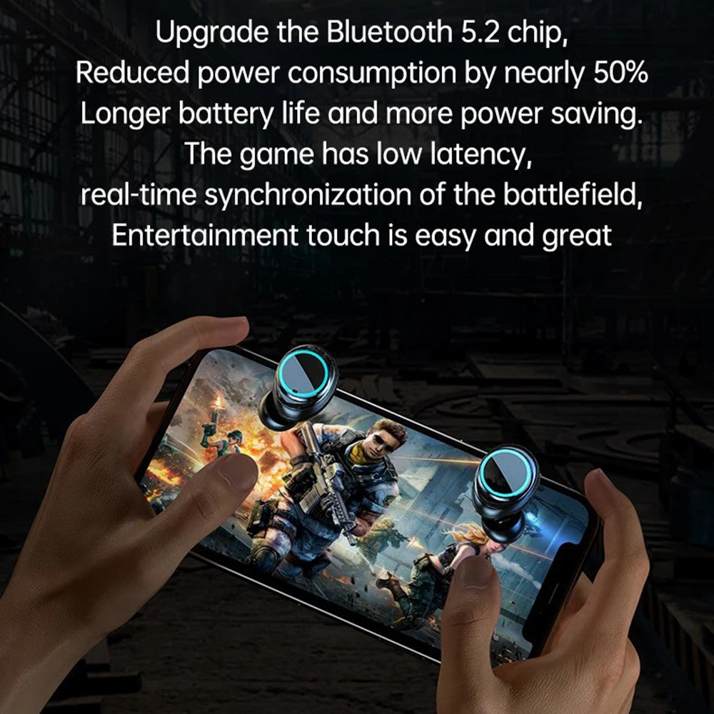 M25 Mecha Design Bluetooth-compatible Earphone Digital Display TWS Gaming Wireless In-ear Headset