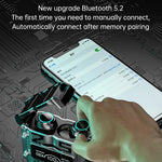 M25 Mecha Design Bluetooth-compatible Earphone Digital Display TWS Gaming Wireless In-ear Headset