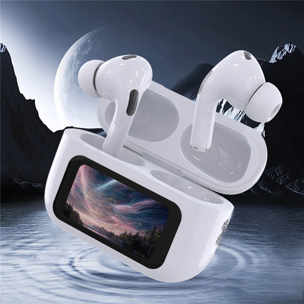 T68pro HiFi Sound In-ear Bluetooth-compatible Earphones with LED Full Color Touch Screen Charging Case, English Version