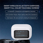 T68pro HiFi Sound In-ear Bluetooth-compatible Earphones with LED Full Color Touch Screen Charging Case, English Version