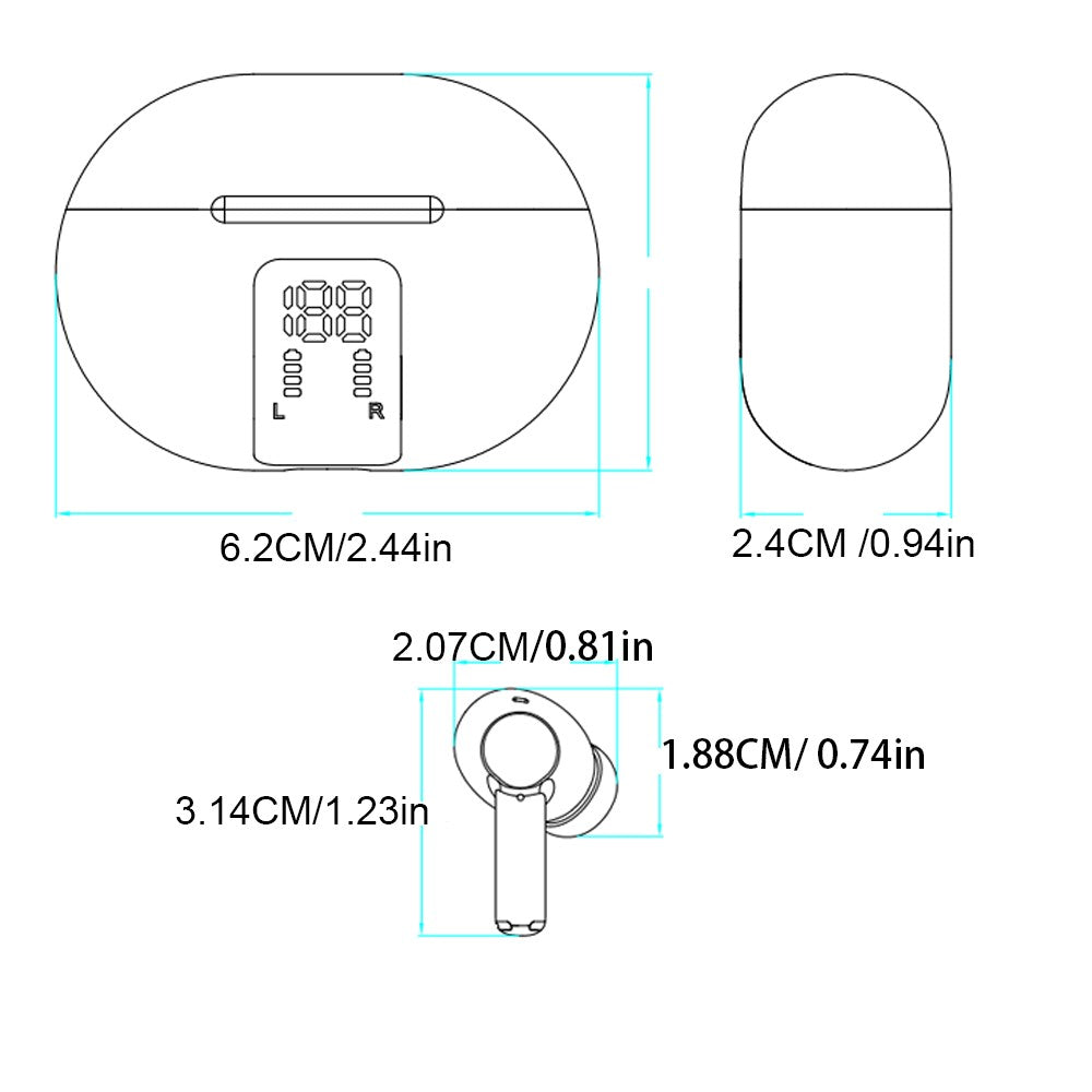 M10 Øretelefoner til oversættelse på flere sprog, trådløs Bluetooth-kompatibel smart stemmeoversætter-headset