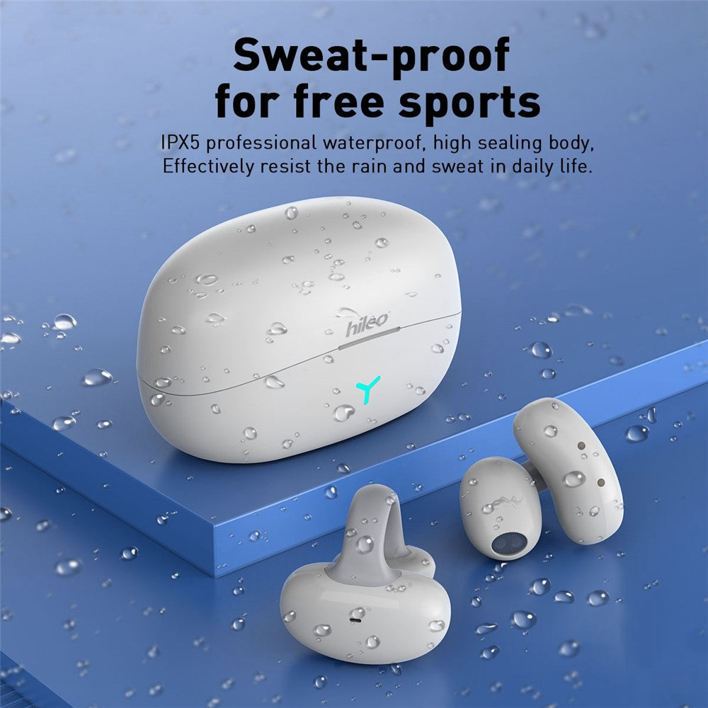 HILEO Hi82 Bluetooth-compatible Headsets Ear Clip-On Earphones Wireless Headphones