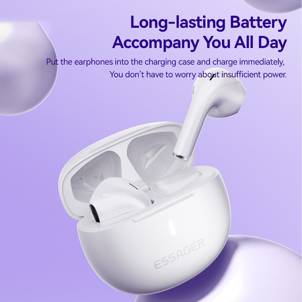 ESSAGER TWS Bluetooth-compatible Earphone HiFi Stereo Sound HD Calling Wireless Headset