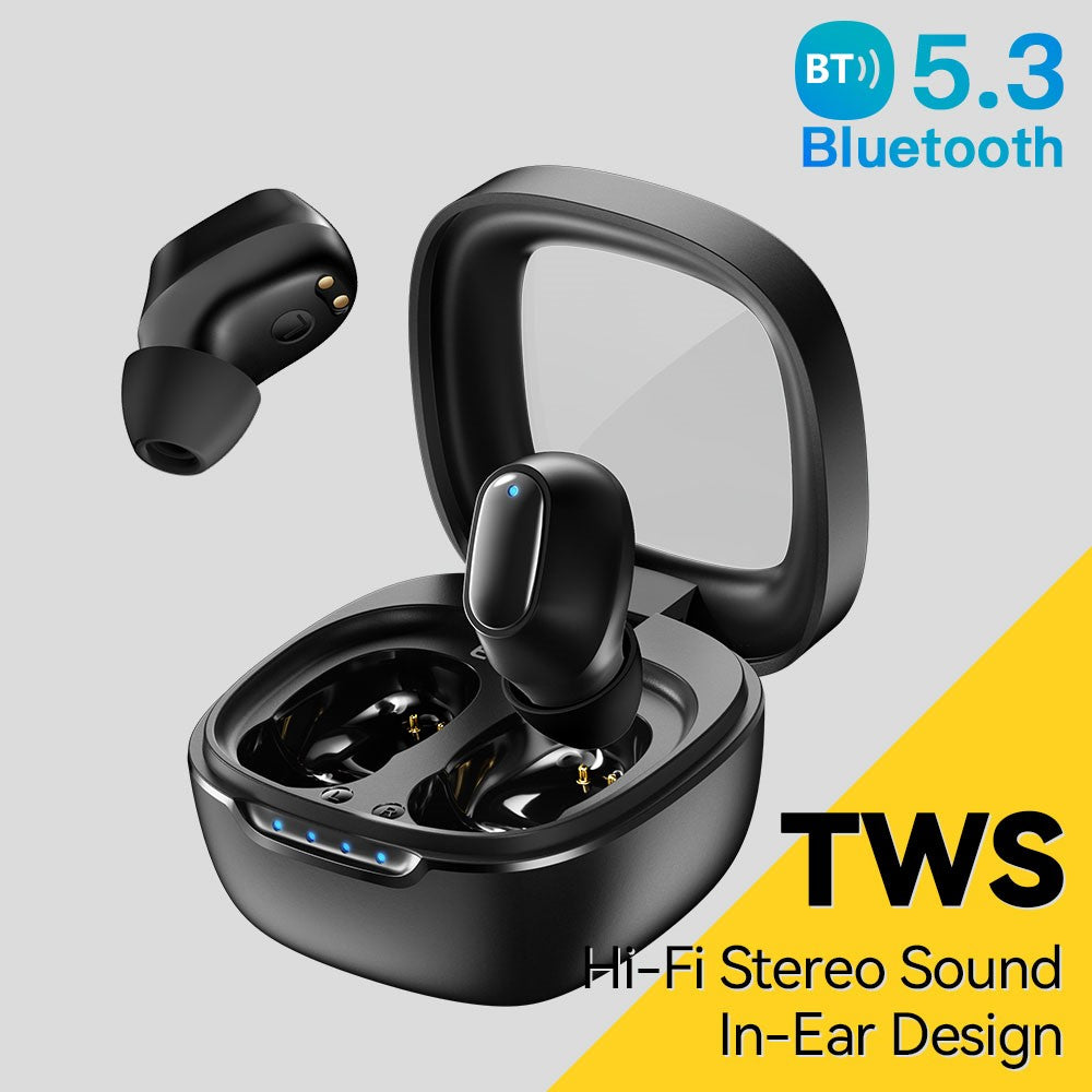 ESSAGER HiFi Stereo Sound In-ear Wireless Headphones Bluetooth-compatible 5.3 TWS Earphones