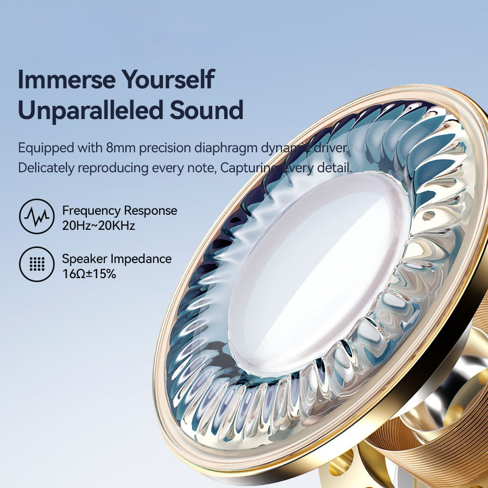 ESSAGER HiFi Stereo Sound In-ear Wireless Headphones Bluetooth-compatible 5.3 TWS Earphones