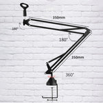 HSP19 360 Degree Rotation Microphone Boom Arm Stand Cantilever Bracket Adjustable Suspension Mic Stand
