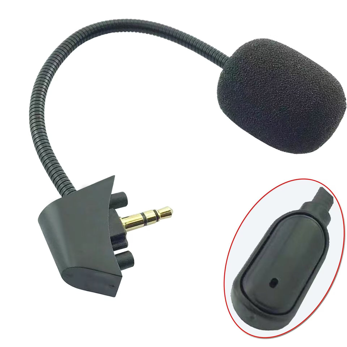 Brusreducerande bommikrofon för Siberia T20 Gaming Headset, tillbehör till hörlurar med avtagbar mikrofon