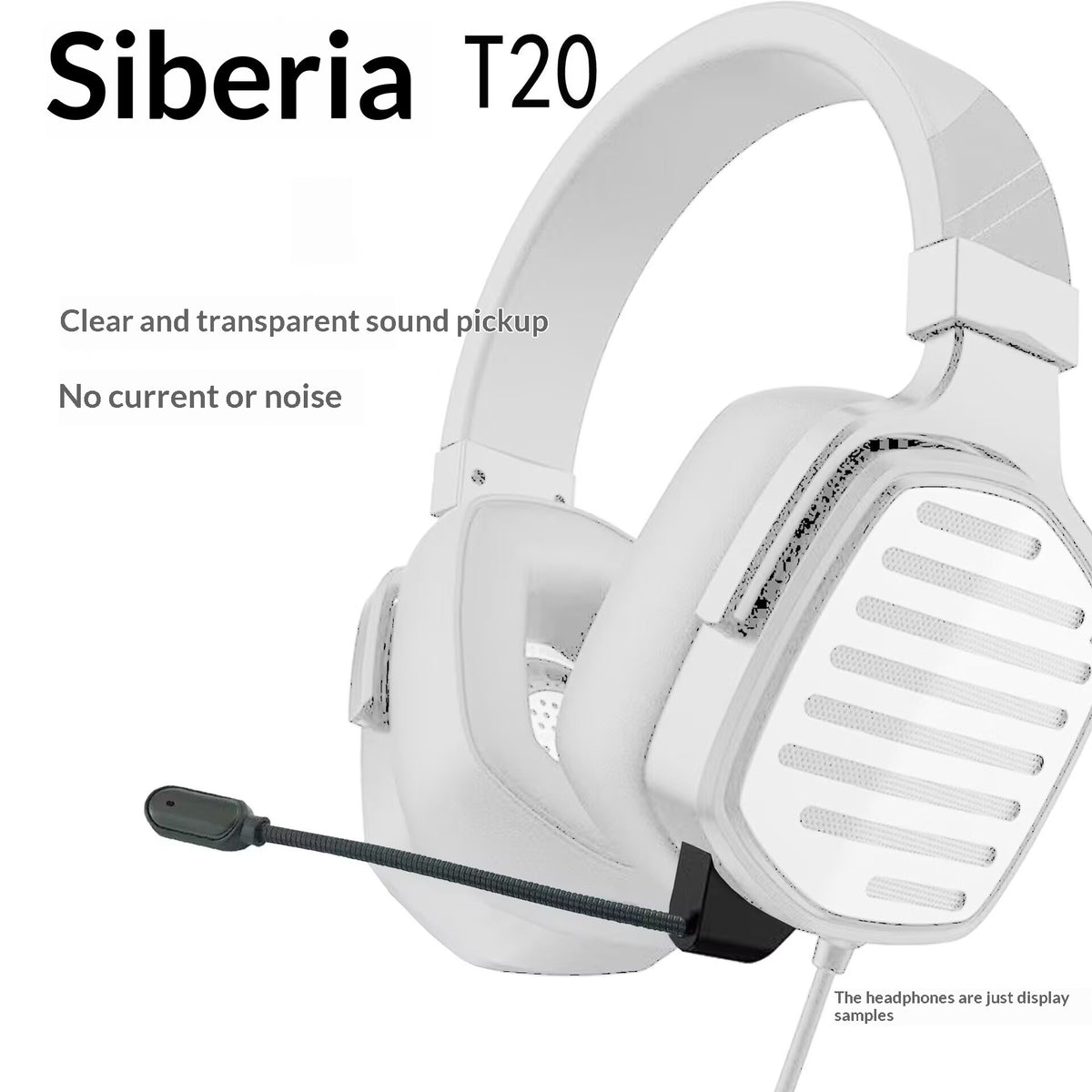 Replacement Noise-Canceling Boom Microphone for Siberia T20 Gaming Headset, Detachable Mic Headphones Accessory