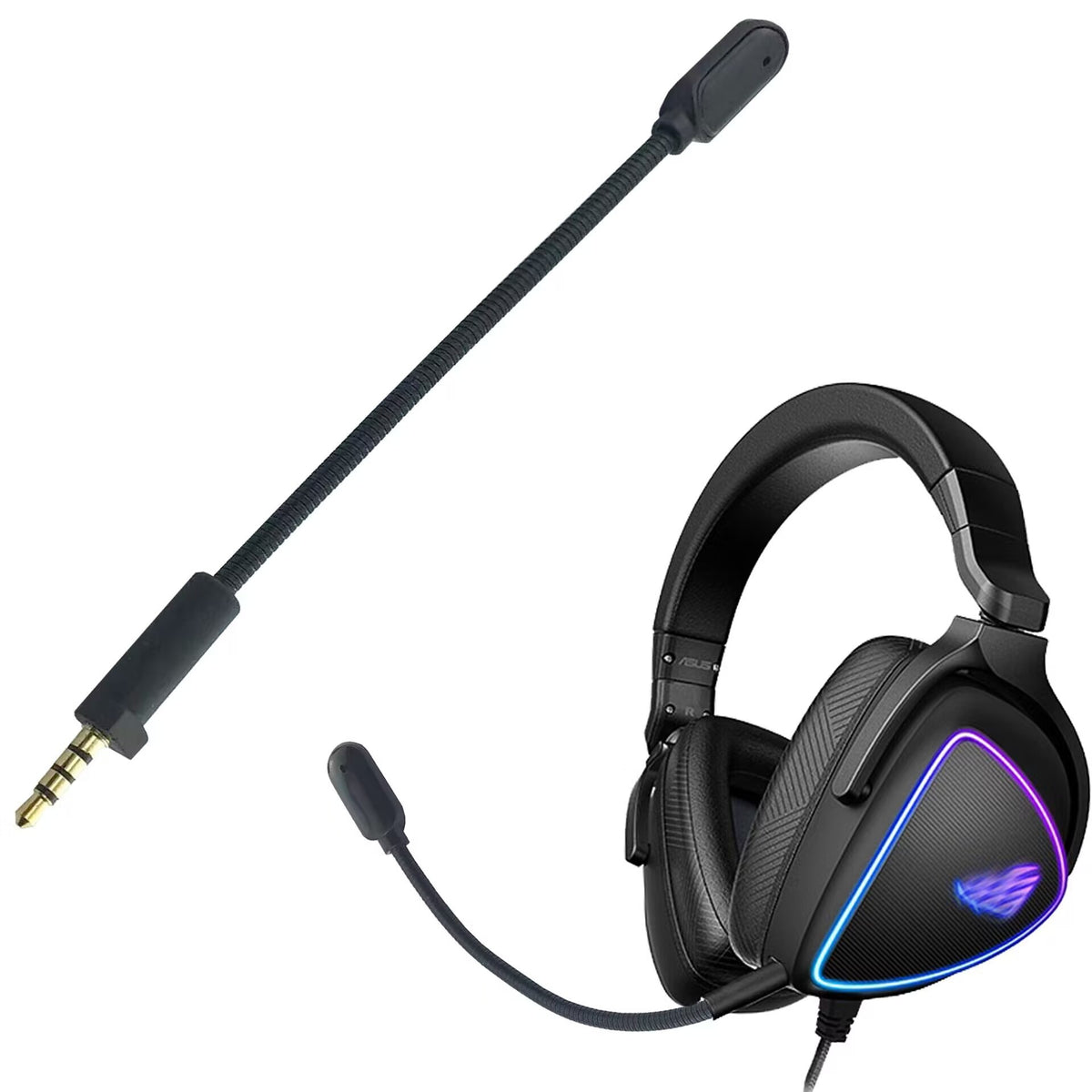 M25 brusreducerande mikrofon för ASUS ROG Theta 7.1 spelheadset avtagbar bommikrofon hörlurar tillbehör
