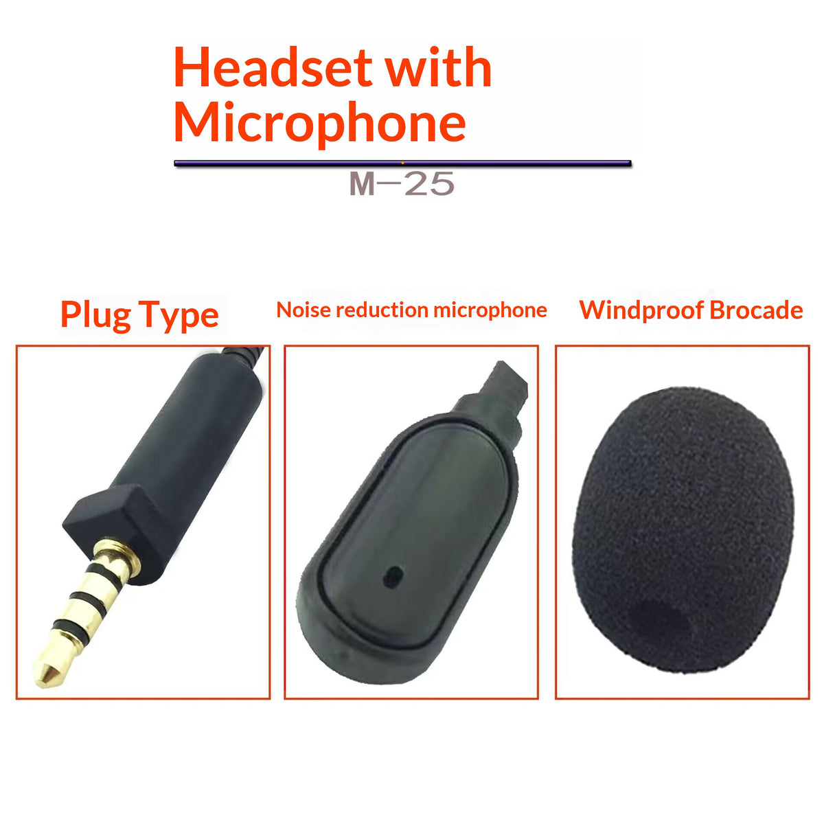 M25 Noise Cancelling Microphone for ASUS ROG Theta 7.1 Gaming Headset Detachable Boom Mic Headphones Accessories