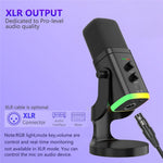 USB Dynamic Microphone Noise Canceling RGB for Recording Gaming Live Streaming Karaoke