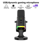 USB Dynamic Microphone Noise Canceling RGB for Recording Gaming Live Streaming Karaoke