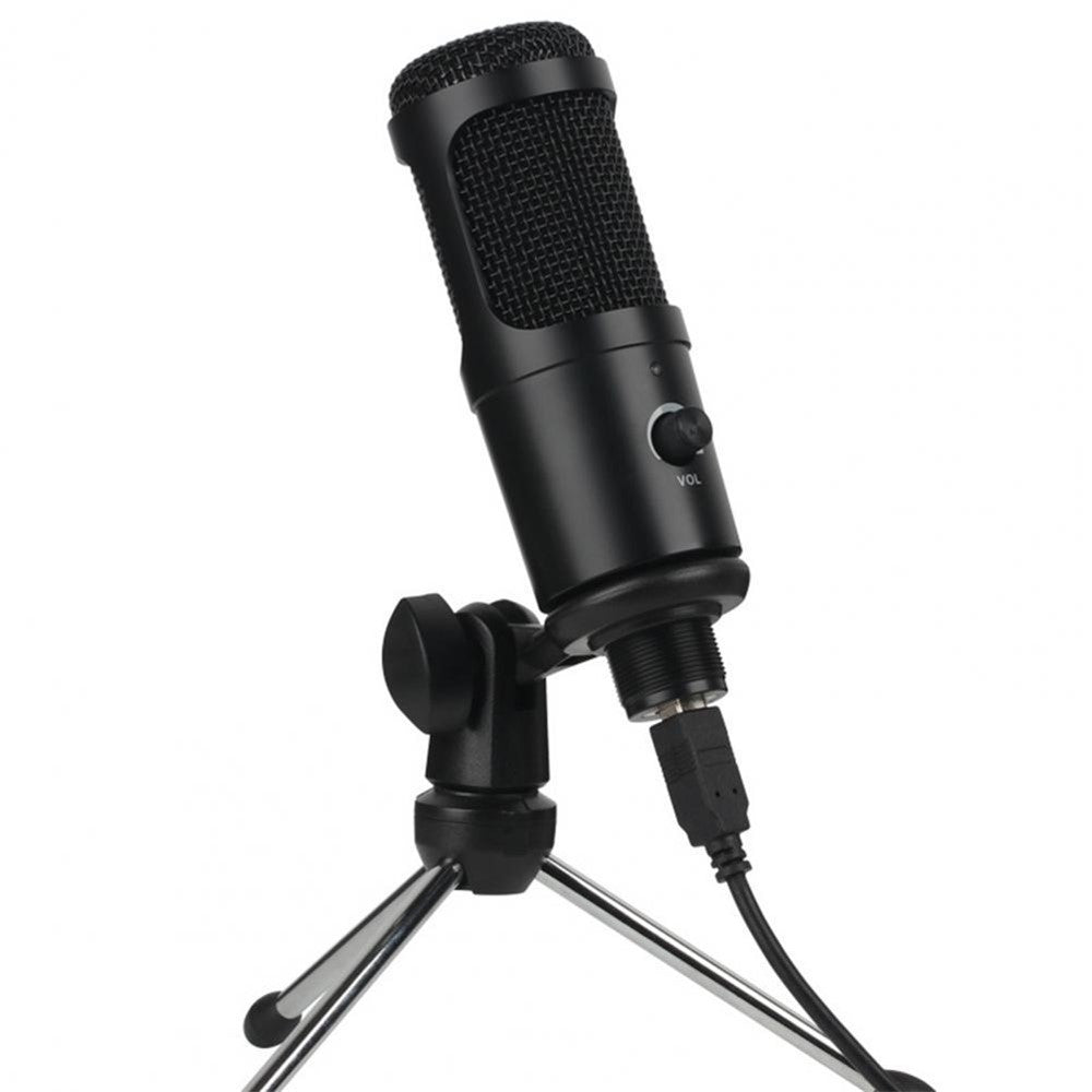 A6 USB Gaming Mikrofon Computer Kondensator PC Mic med Tripod Stand til Streaming Podcast Gaming Vokaloptagelse