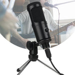 A6 USB Gaming Mikrofon Computer Kondensator PC Mic med Tripod Stand til Streaming Podcast Gaming Vokaloptagelse