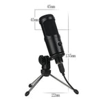 A6 USB Gaming Mikrofon Computer Kondensator PC Mic med Tripod Stand til Streaming Podcast Gaming Vokaloptagelse