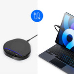 M6 USB-mikrofon för skrivbord med indikator, rundstrålande kondensatorinspelningsmikrofon