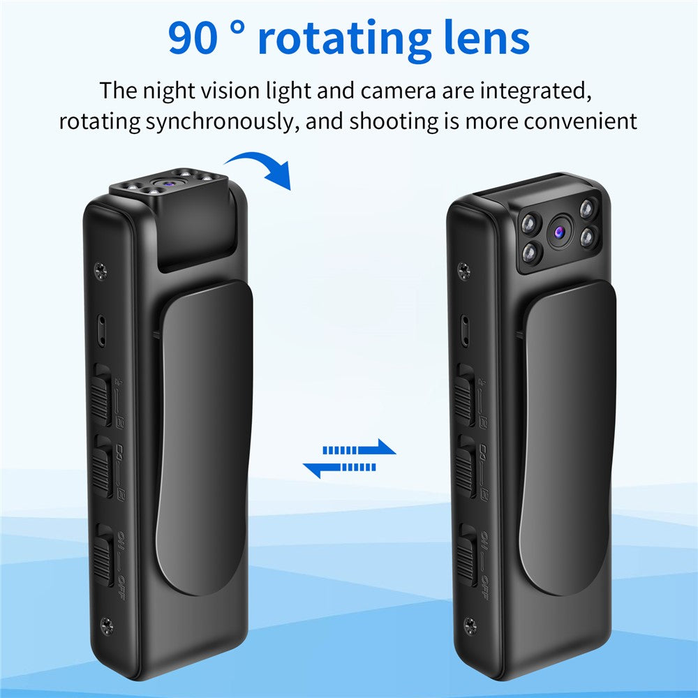 M6 Infrared Night Vision 1080P Full HD Pocket Camera Portable Video Recorder with Back Clip