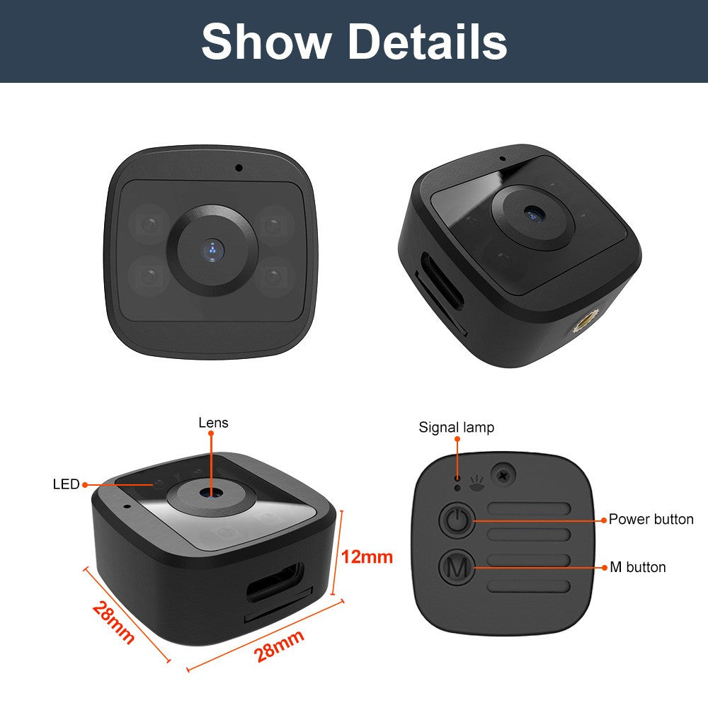 WK15 720P HD Night Vision Loop Recording WiFi Surveillance Camera Supports 128GB TF Card