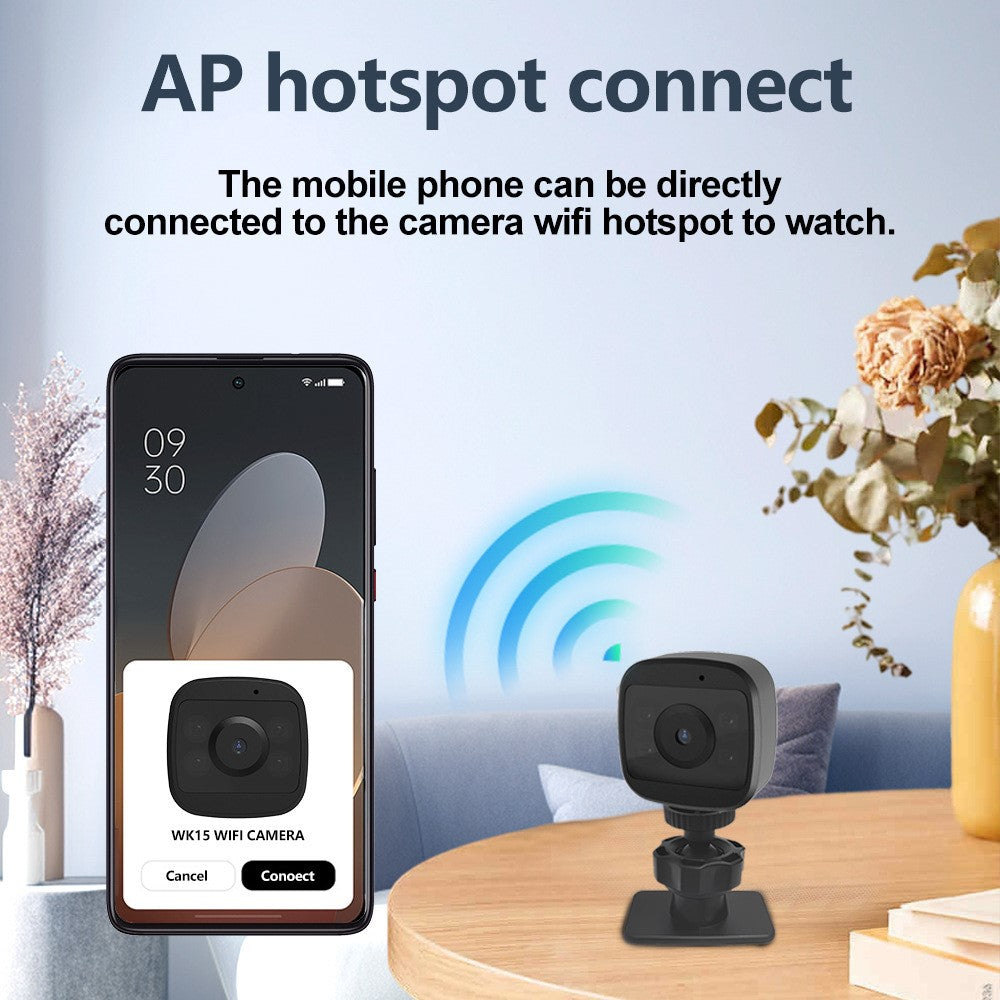 WK15 720P HD Night Vision Loop Recording WiFi Surveillance Camera Supports 128GB TF Card