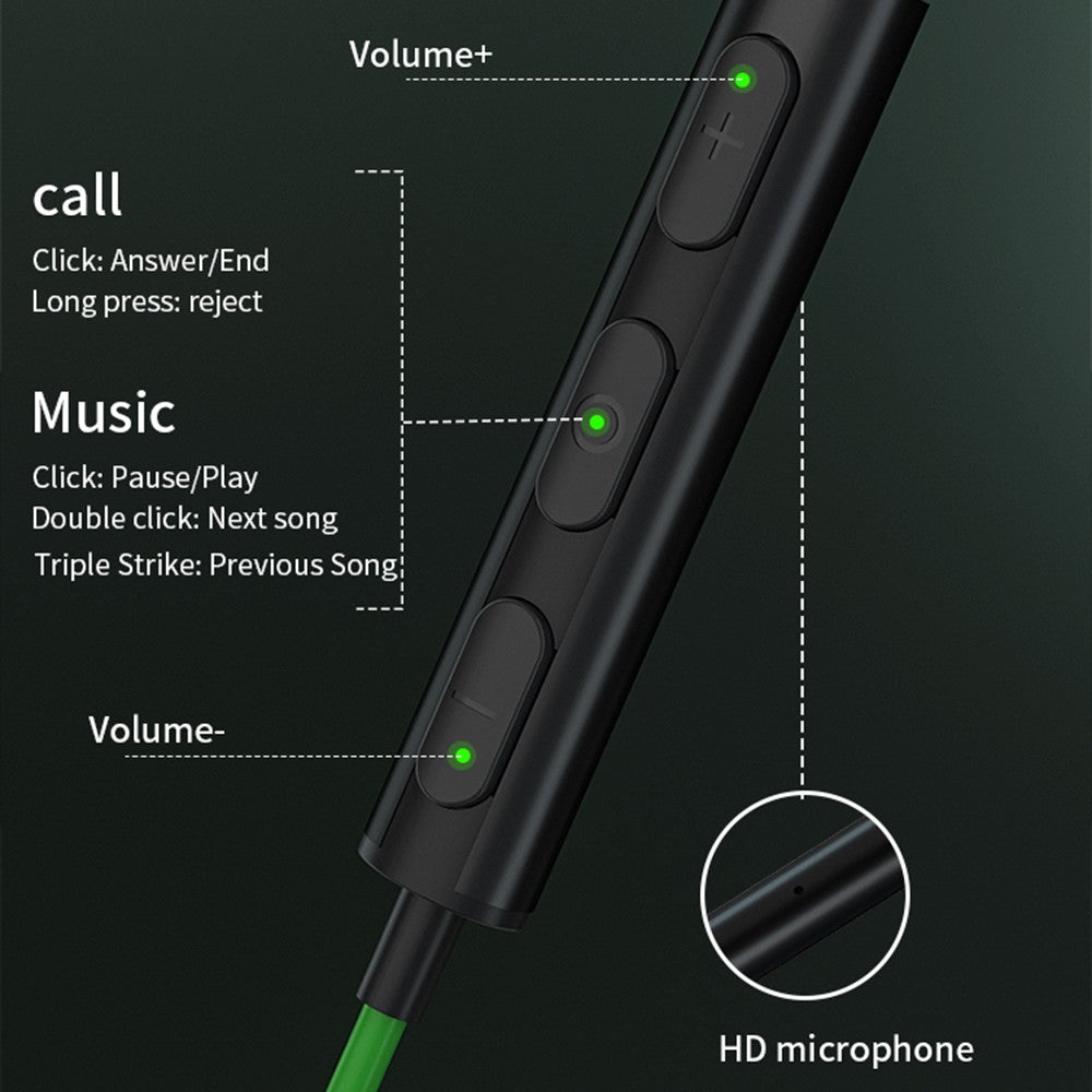 ME515W 3.5mm Wired Earphone Built-In Microphone HiFi Sound Music Gaming Magnetic Headset