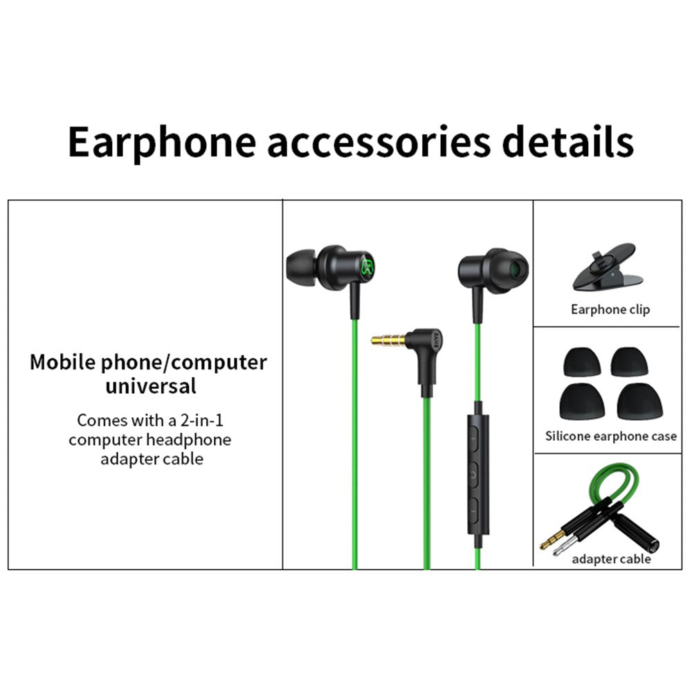 ME515W 3.5mm Wired Earphone Built-In Microphone HiFi Sound Music Gaming Magnetic Headset