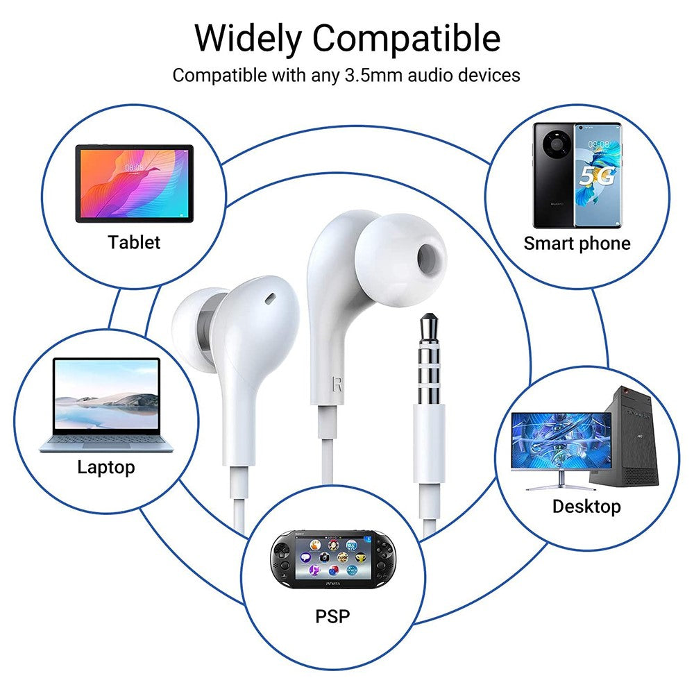 ME538 3.5mm Wired Magnetic Earphone Built-In Mic Wire Control Phone Computer Music Gaming Headset