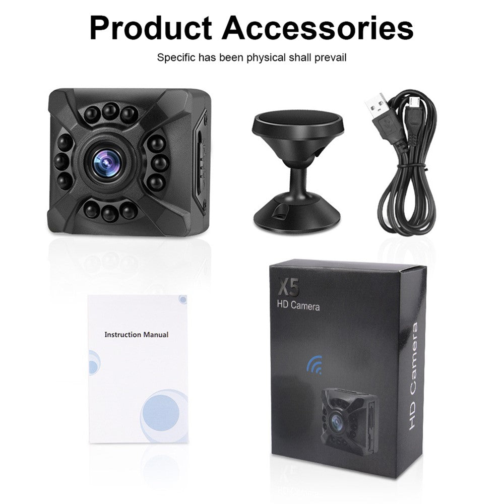 X5 Home Security Outdoor Sport Camera Motion Detection Mini Night Vision WiFi HD Camera