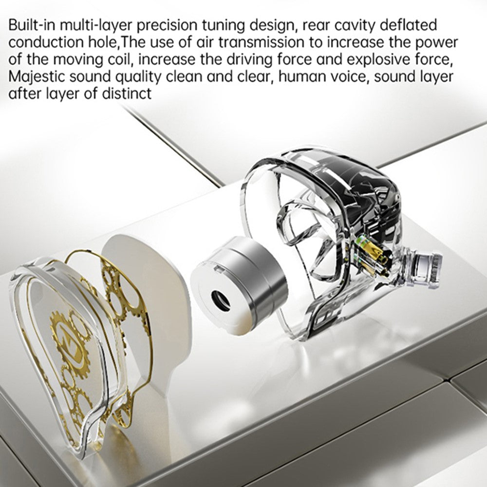 ND Venus Avtagbara Typ-C Trådbundna Hörlurar HiFi-Ljud Industriella In-Ear Hörlurar (Utan Mikrofon)