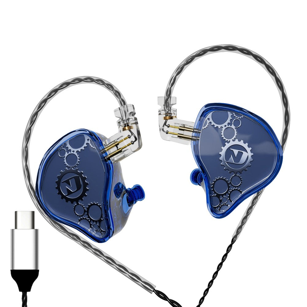 ND Venus Avtagbara Typ-C Trådbundna Hörlurar HiFi-Ljud Industriella In-Ear Hörlurar (Utan Mikrofon)