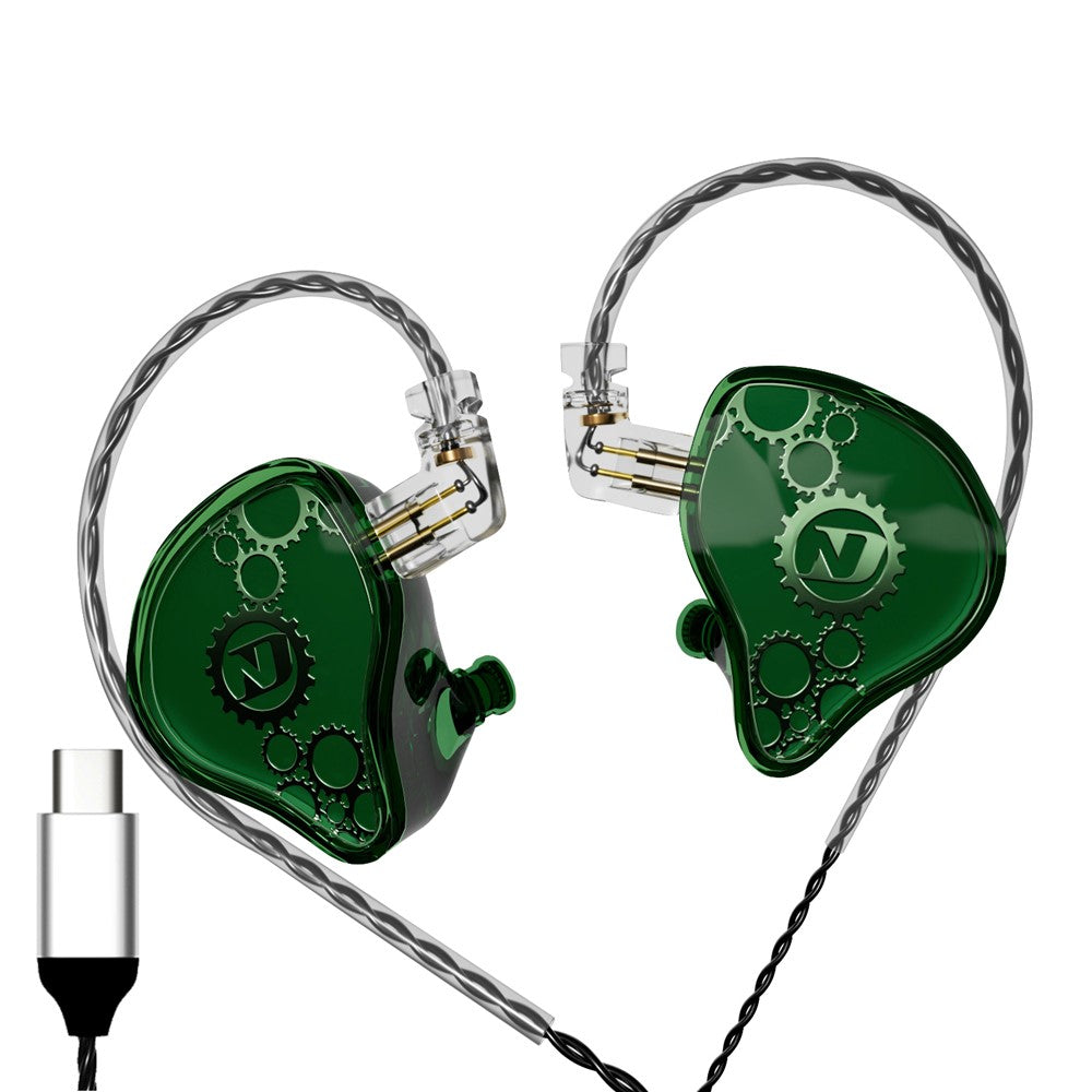 ND Venus Avtagbara Typ-C Trådbundna Hörlurar HiFi-Ljud Industriella In-Ear Hörlurar (Utan Mikrofon)